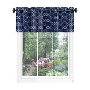 58" Rod Pocket Panel with Attached Valance All-In-One Neutral Texture Home